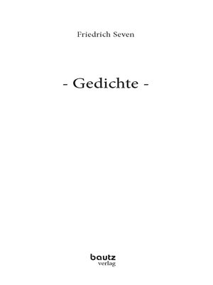 cover image of - Gedichte -